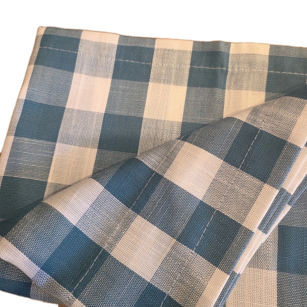 NEW Teal Buffalo‎ Checkered Country Plaid Design Kitchen Curtain Window Valance
